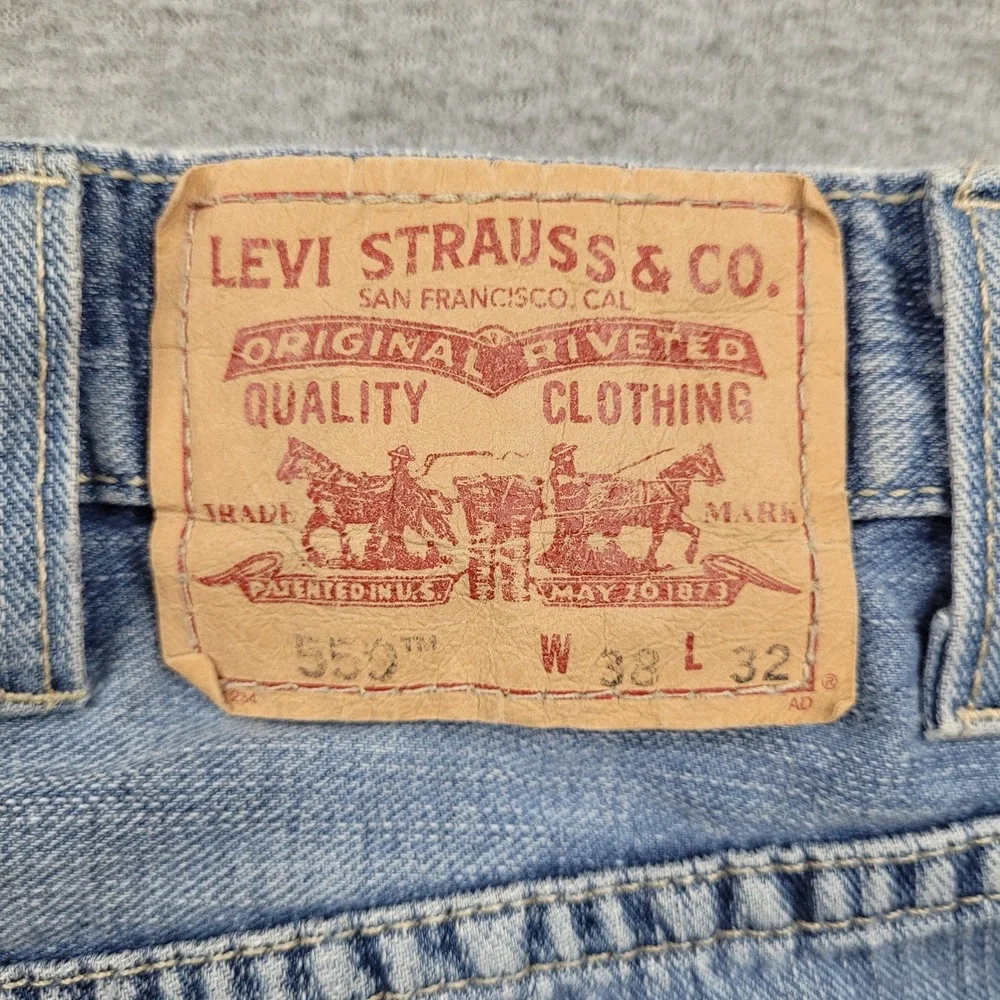 Levi's 559‎ Relaxed Straight Jeans Mens 38x32 Blue Denim 100% Cotton